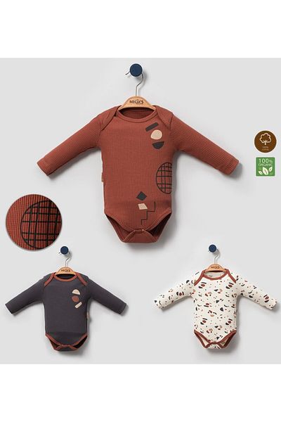 Necix's Newberry Abstract Baby Badi 3 Pieces (0-3 MONTHS)