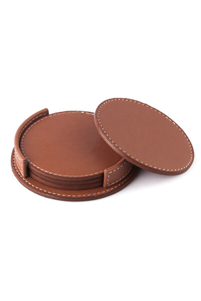 ASYA GIFTS Cup Coaster Artificial Leather Tea Coffee Drink Coaster Office Hom...
