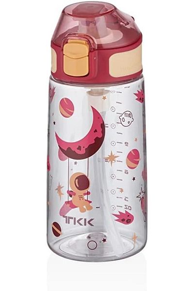 Vagonlife TKK T-3002 Red 500ml Patterned Thick Non-Bite Flask