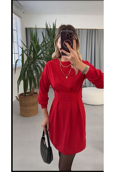 KAROL PİLİSE DETAIL CREPE DRESS