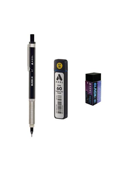 Adel Blackline Metal Body Versatil Pen 0.7 Mm GRAY-BLACK + Prime 0.7 Nib 60 P...