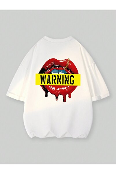 Jose Clothing Μπλουζάκι με λευκό στάμπα από οργανικό βαμβάκι σε μεγάλο μέγεθος