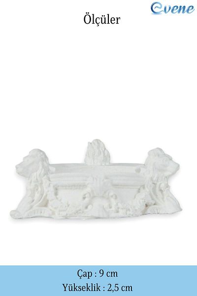 Evene White Decorative Ashtray - 4 Pieces Model 7