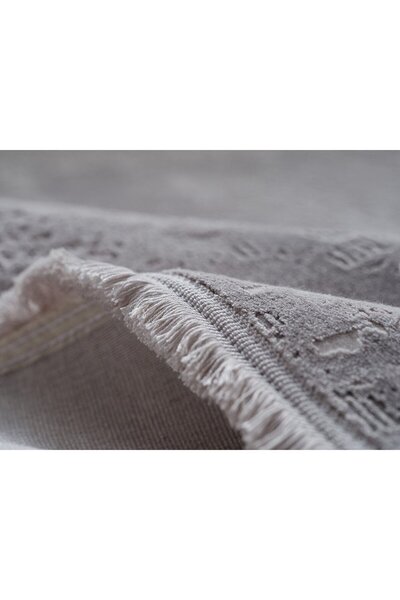 GÜMÜŞSUYU Esılıva 13888 Grı Doğal Iplik Viskon Modern Salon Halıları