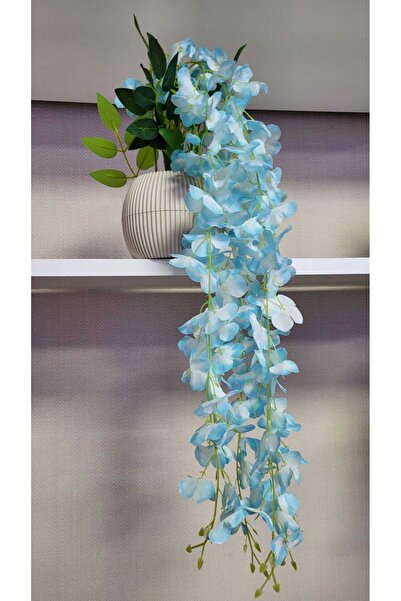 La bella bazar Yapay Çiçek Saksıda Sarkıt Soft Renk Akasya Sarkıtı 5 Kök 70-80CM