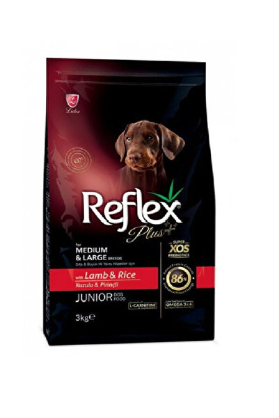 Reflex Plus Junior Kuzu Etli ve Pirinçli Orta ve Büyük Irk Yavru Köpek Maması...