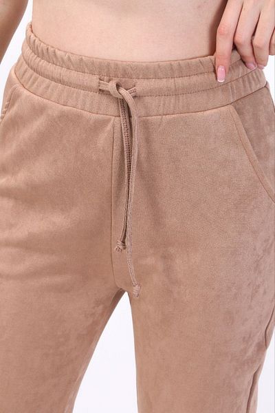Dream Style WOMEN'S HIGH WAIST NUBUK SCUBA FABRIC SOFT TEXTURED DOUBLE POCKET JOGGER TRACKPOT POT
