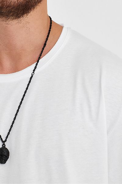 BABBOSS Dirty Collar Deep Oval Relaxed Cut T-Shirt