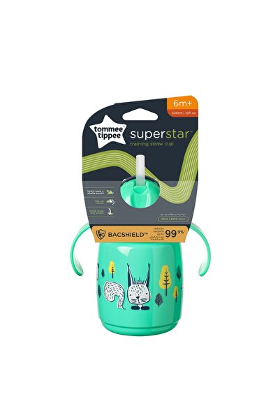 tommee tippee Superstar Easy Drinking Cup with Straw Green 300 Ml