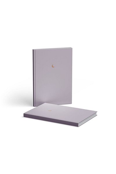 AKILLICA Hard Cover Unlined Notebook with Ribbon 13X21 cm Hardcover Notebook Purple 2 Pieces