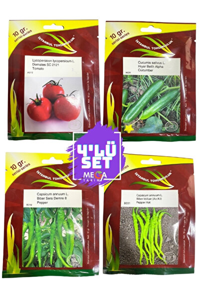 İstanbul tohumculuk 4'LÜ TOHUM SETİ( DOMATES SC 2121- BEİTH ALPHA HIYAR-TATLI...