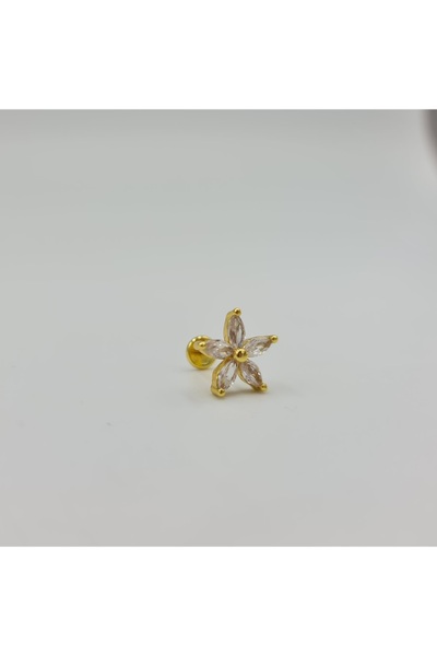 SE Jewellery Cerrahi Çelik Çiçek Küpe Tragus Helix Kıkırdak Piercing