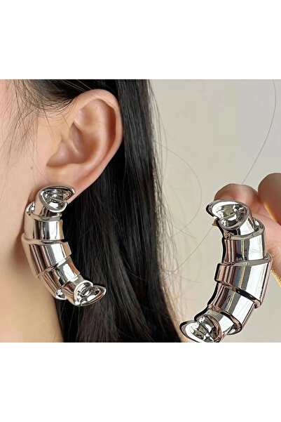 MRK أقراط نسائية كرواسون من النحاس