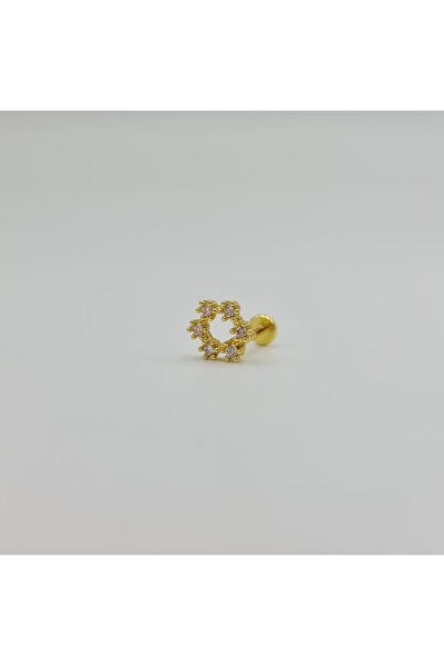 SE Jewellery Cerrahi Çelik Taşlı Çember Küpe Tragus Helix Kıkırdak Piercing