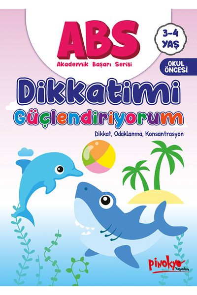 Pinokyo Yayınları سلسلة النجاح الأكاديمي أقوي انتباهي 3-4 سنوات 32 صفحة