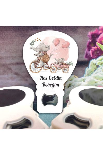 Ege ajans 10 Pieces (card and gelatin) Elephant Opener Magnet