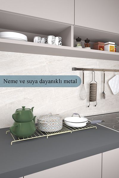 moniev Expandable Metal Trivet Adjustable 2-Piece Large Size Trivet Countertop Dining Table Trivet