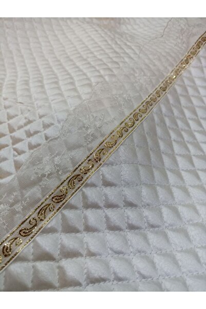 Yarençeyiz Dolap Içi Krem Kapitone Dantelli Raf Örtüsü En 33 Cm × Boy 10 Metre