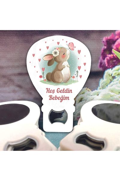 Ege ajans 10 pcs (card and gelatin) Rabbit Opener Magnet