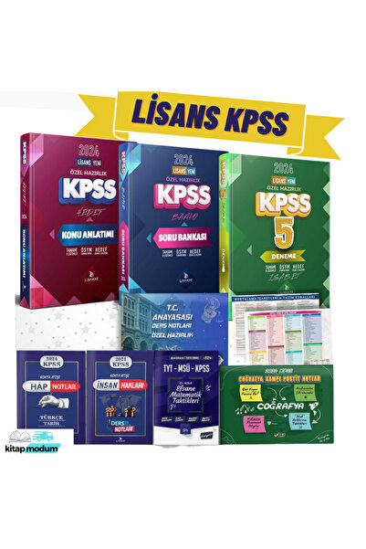 Liyakat Yayınları LİSANS KPSS KONU ANLATIM,SORU BANKASI VE DENEME SETİ (ANAYA...