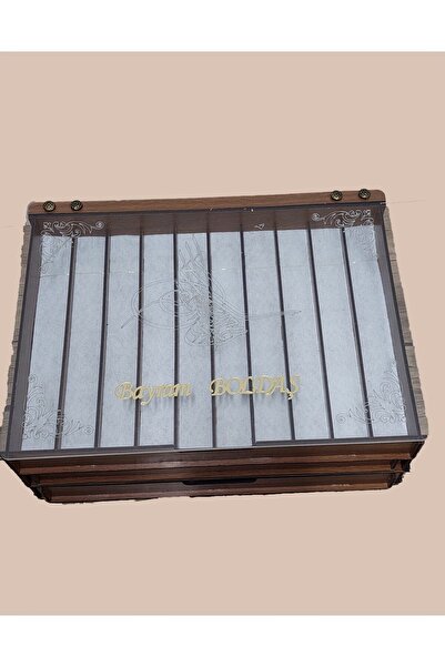 aswood Kişiye Özel Ahşap Tesbih Koleksiyon Kutusu Hediyelik Yazılı Tespih Kutusu 30'lu Tesbih