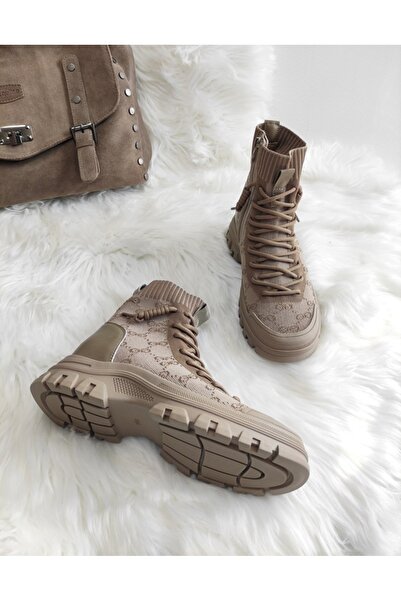 Of&Off KADIN TRİKO İTHAL DESENLİ BOT