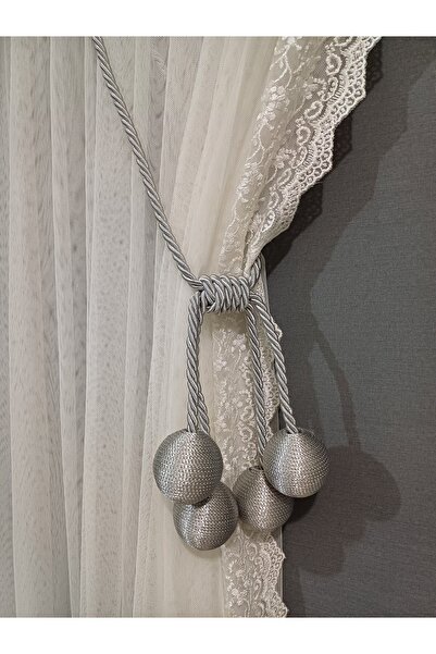 venedik home Сріблястий (Срібний) Кольоровий Тюль і Пристрій для Кріплення Фо...