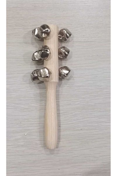 brtticaret Natural wooden handle bell kindergartens' choice