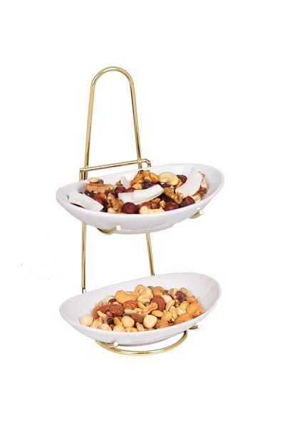 nilşah ELLIPSE TWO-LAYER COOKIE HOLDER-PRESENTATION-WHITE