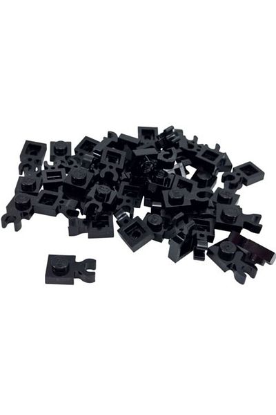 LEGO Custom Accessory Plate Modified 1 X 1 Black Vertical Clipped Flat Brick 8 Pieces to Ship