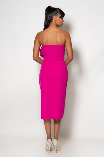 RENGIN Large Floral Patterned Crepe Evening Dress - Chest Detail
