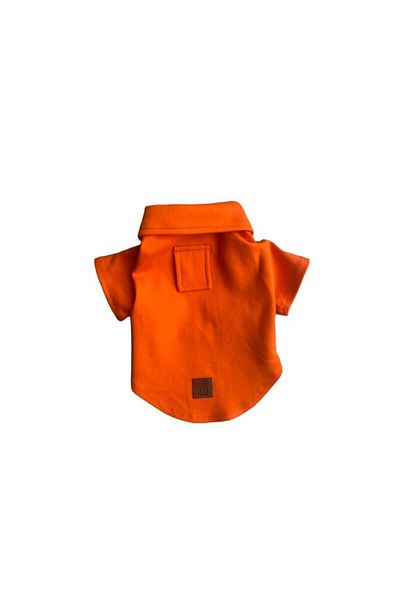 Bi Dolap Ponçik Orange Soft Textured Lacoste Fabric Cat Dog Apparel & T-Shirt