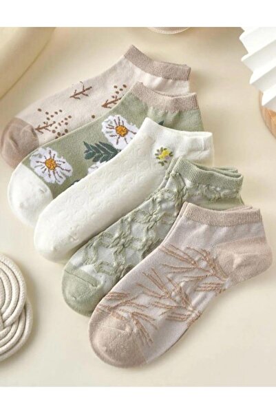 BGK 5 Pack Patterned Women's Booties Socks