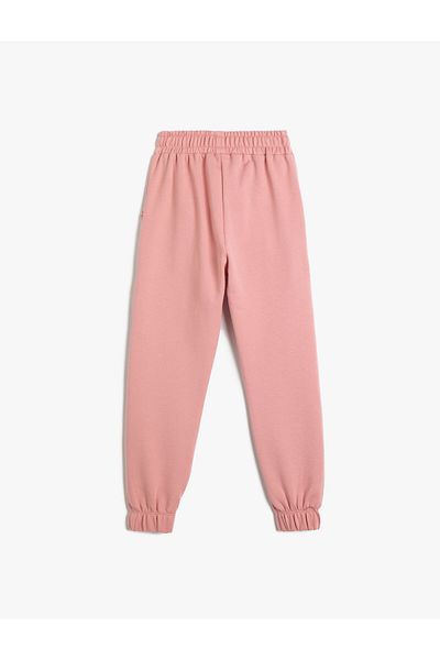 Koton Jogger-Jogginghose mit elastischem Bund und Schmetterlings-Print-Detail