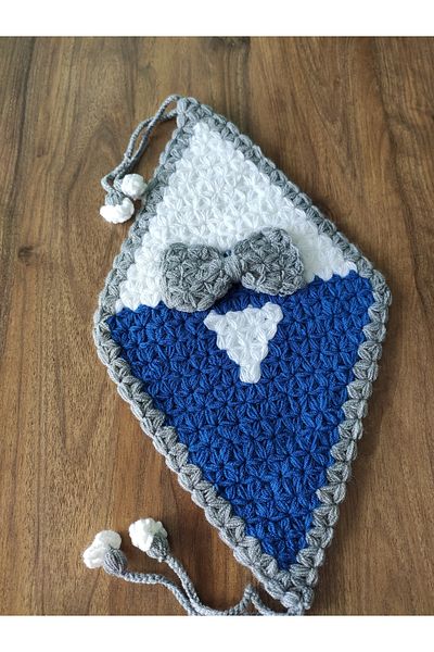 HANIMKIZ Hand Knitted Dowry Bow Tie Detailed Groom Washcloth