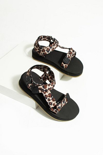 Bermody Leopard Comfortable Adjustable Velcro Women's Eva Sandals