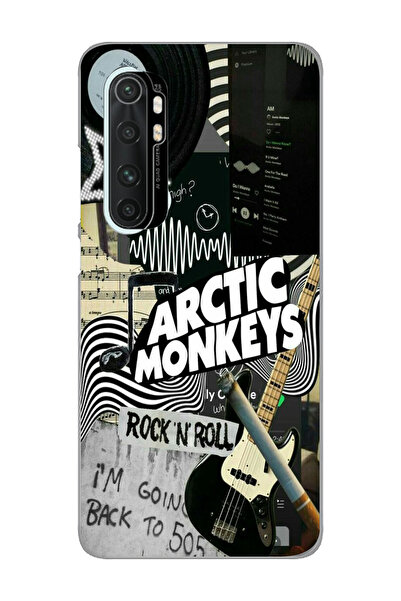 Magic Ring Xiaomi Mi Note 10 Lite Uyumlu Arctic Monkeys Kolaj Desenli Şeffaf ...