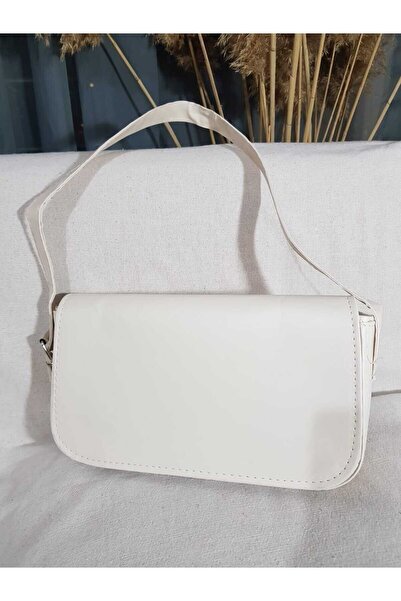 NATİ LİNE Kadın Günlük Baget Çanta Krem Yaz Çantası. Anneler Günü Hediye Uygu...