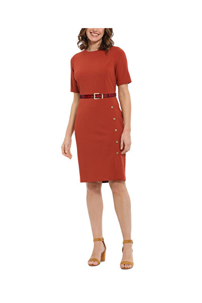 GoDeri %100 Hakiki Deri, Gold Takım Tokalı 3 Cm Kırmızı Kadın Kemeri; Elbise, Pantolon Kemeri=3cm-kdn-47