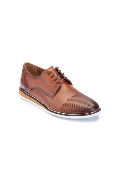 LUCIANO BELLINI E-2809 Tan Leather Men's Casual Shoes