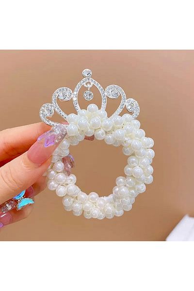 synshop Elsa Frezon Queen of Snows - Printesa Pearl pentru copii cu coroana coc si cadou elastic