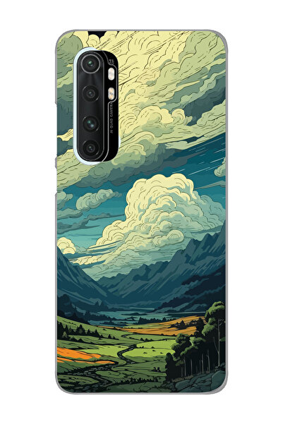 Magic Ring Xiaomi Mi Note 10 Lite Uyumlu Doğa ve Bulut Desenli Şeffaf Telefon...