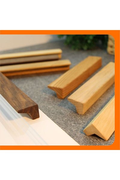 lazzir handle Wooden Upright Handle (128 MM)-Cabinet Handle Drawer Handle 128 Mm