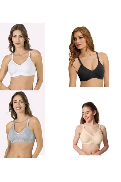 NBB Model 351 Sutien de recoltare din bumbac pieptănat - Set de 4