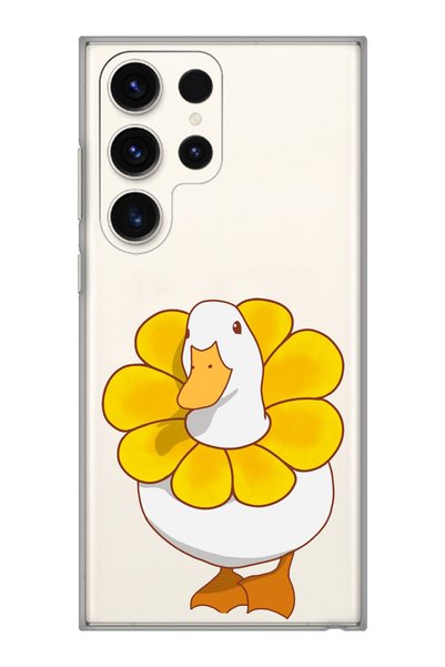 Magic Ring Samsung Galaxy S23 Ultra Compatible Sweet Duck Pattern Transparent...