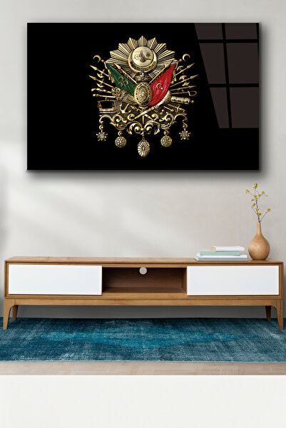 home dekors Osmanlı Arması Tuğra Cam Tablo, Ev Ofis Duvar Dekoru, Hediyelik B...