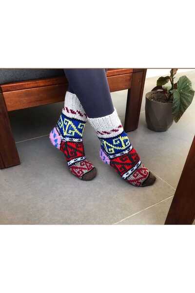 MESKSTORE El Örgüsü Kısa Çorap