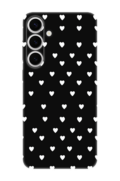 frondcase حافظة لهاتف سامسونج S24 بلس قلوب صغيرة باللون الأسود