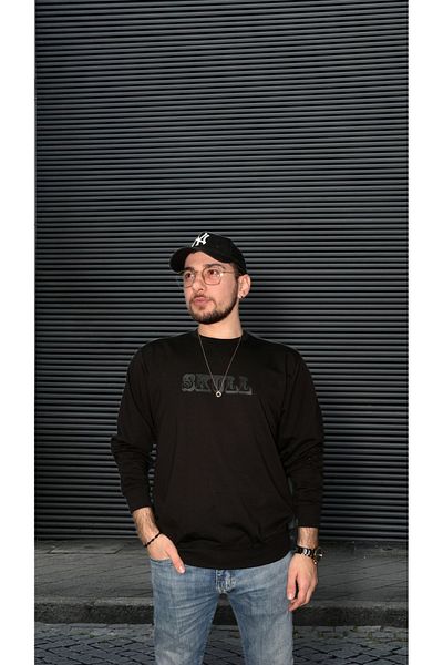 Gölge Store Skull Printed Slimfit Unisex Sweatshirt