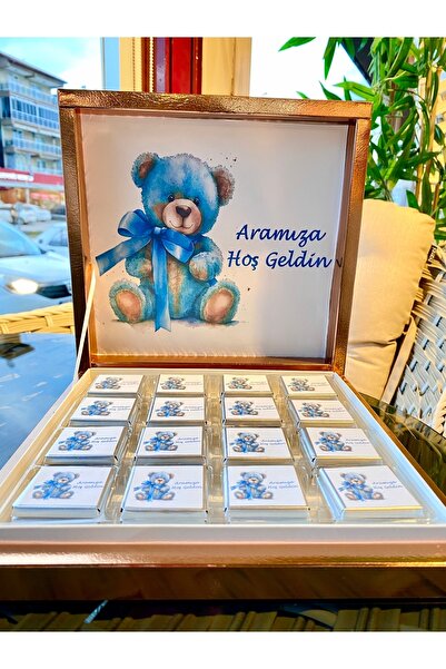altıniz gıda (ELİTÇİKOLATA) Isme Özel Isimli Erkek Bebek Çikolatası 48li Doğu...
